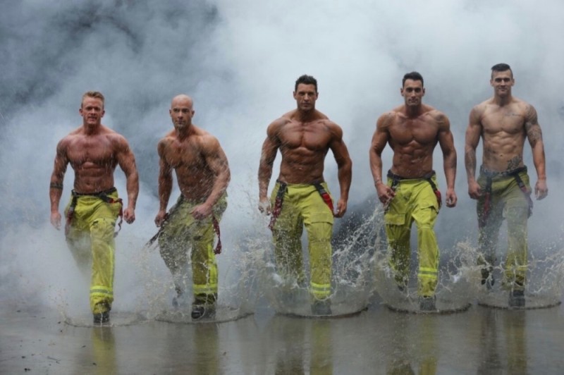 Create meme: Calendar with Australian firefighters, australian firefighters, Australian firefighters 