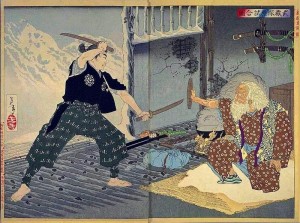 Создать мем: Миямото Мусаси, Утагава Кунисада, японская гравюра укиё-э утагава ёситора