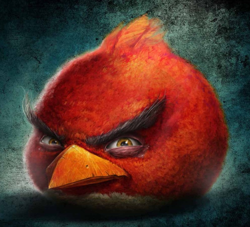 Create meme: scary angri birds, Angri birds the red bird, Red from the Angri Birds