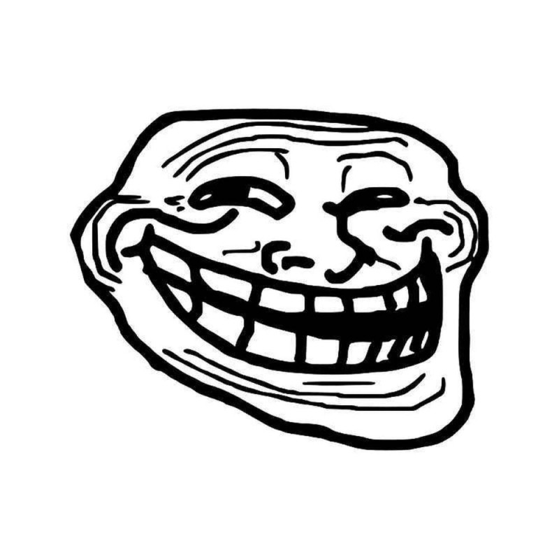 Create meme: troll , the trollface on a transparent background, the trollface 