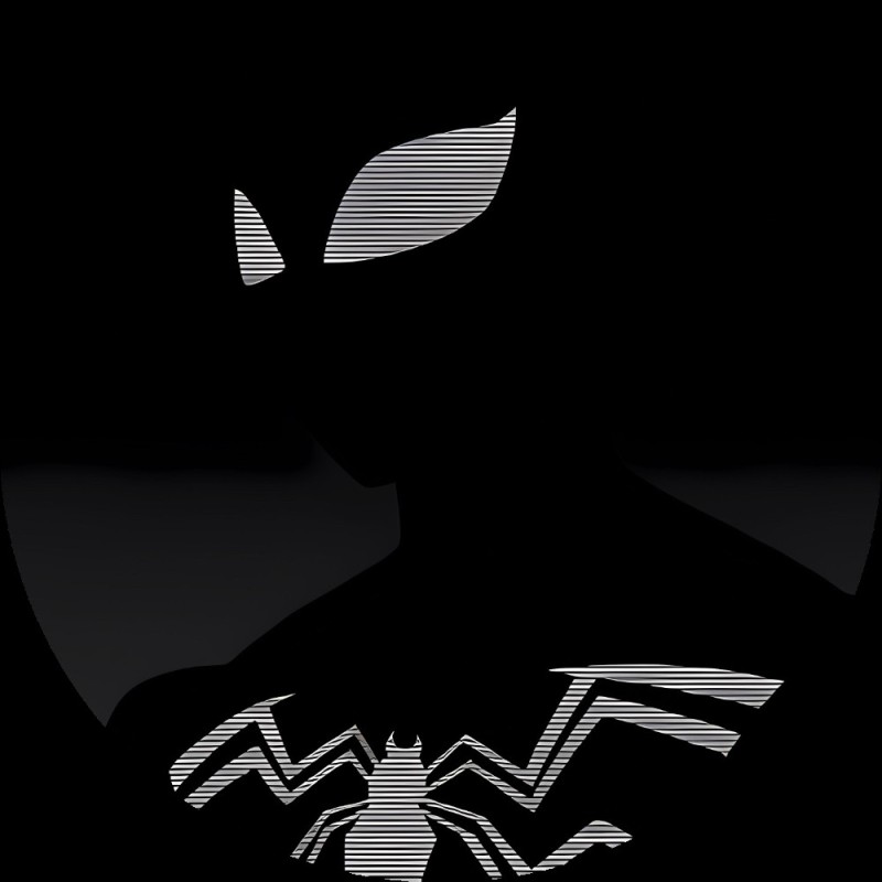 Создать мем: чёрный человек паук, черный фон, темнота