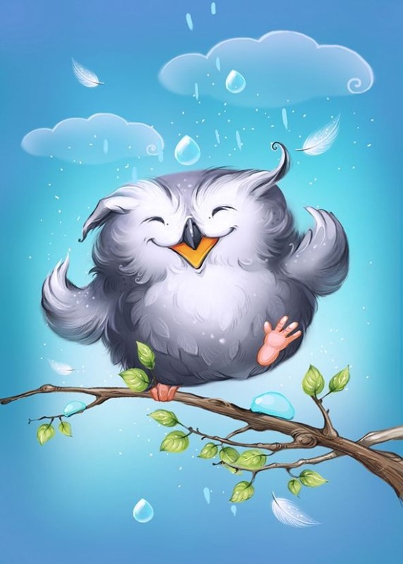 Create meme: owl , happy owl, owl illustration