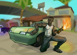 Create meme: gta, GTA San Andreas art