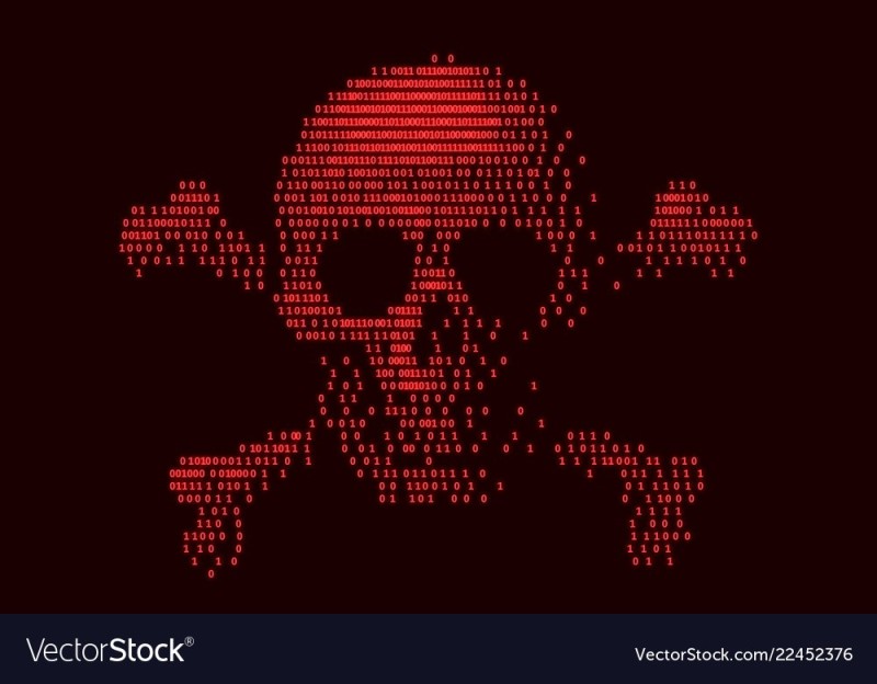 Create meme: a new virus, computer virus, red skull