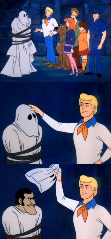 Create meme: scooby-doo, scooby doo takes off the mask, meme Scooby Doo mask