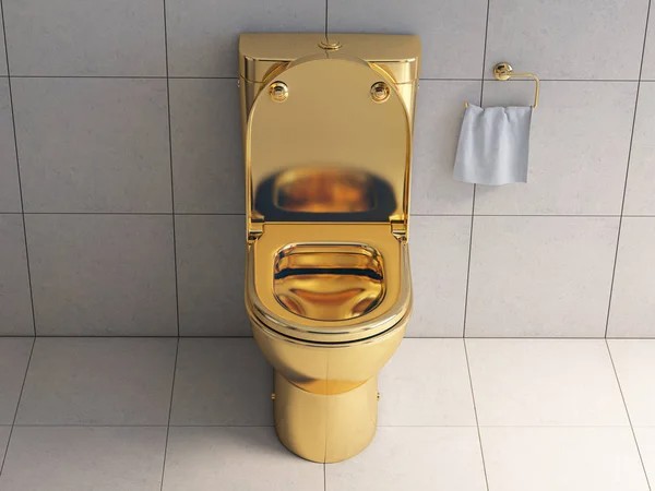 Создать мем: роскошный туалет, унитаз золотого цвета, унитаз в туалете