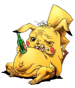 Create meme: pokemon go fun, Pikachu with a cigarette, Pikachu's picture on the asphalt pokemon th