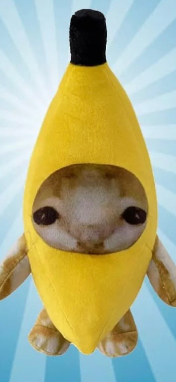 Create meme: cat banana toy, Banana cat crying toy, banana cat plush toy