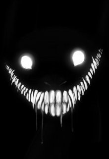 Create meme: evil smile on black background, a scary smile in the dark, demonic smile on a black background