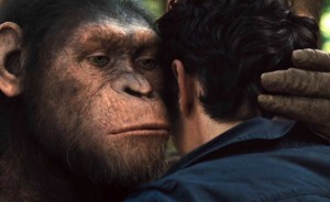 Создать мем: планеты обезьян, мем обезьяна шепчет на ухо, восстание планеты обезьян 2011