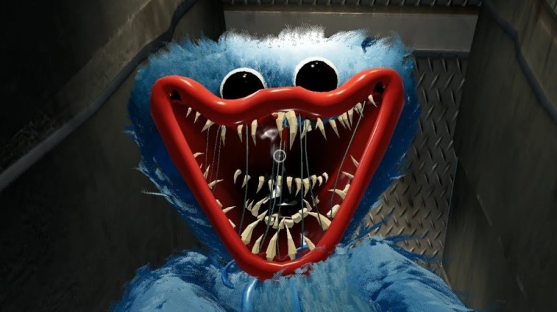 Create meme: Screamer Huggy Waggy from Poppy Playtime, blue monster, jolly 3 chapter 2 george