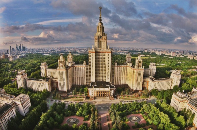 Create meme: Moscow state university building on vorobyovy gory, moscow state university vorobyovy gory, Moscow State University building in Moscow