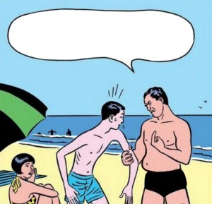 Create meme: comics, beach