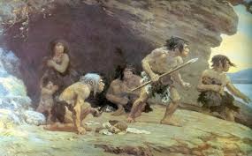 Create meme: female Neanderthal, ancient people, caveman
