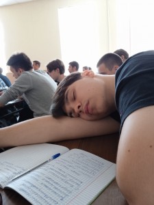 Create meme: school, sleeping on the job, people