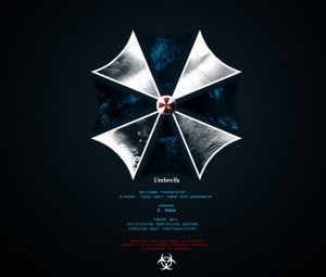 Создать мем: шрифт umbrella corporation, Umbrella, картинки обитель зла амбрелла