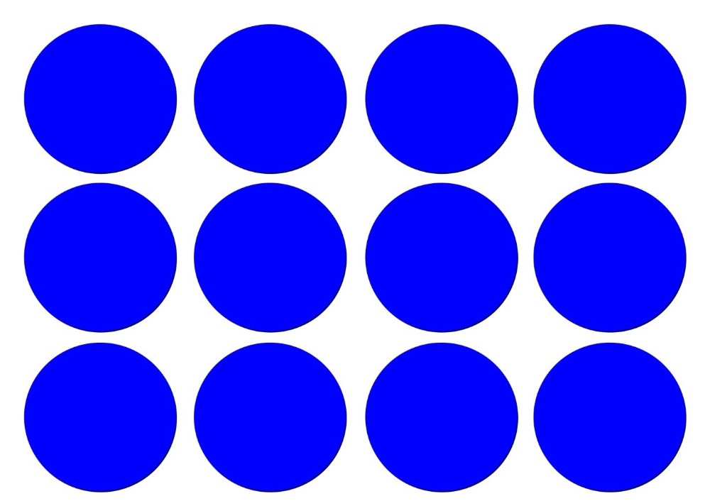 Create meme: blue circles, red circle, The circle is blue