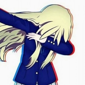 Создать мем: dab, anime, тян