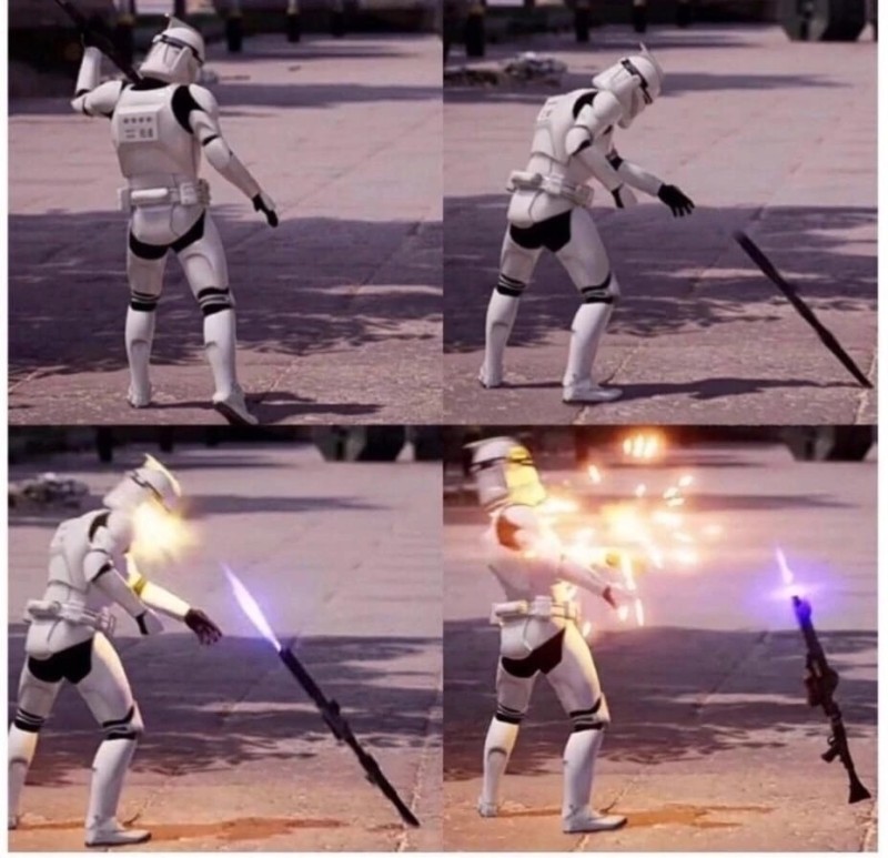 Создать мем: star wars riot trooper, вольф 104th, execute order 66 meme