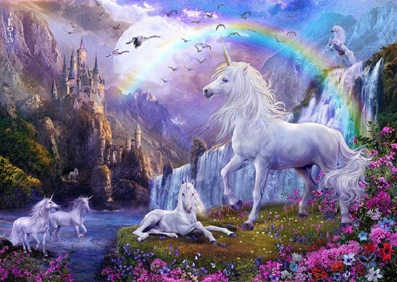 Create meme: unicorn , jan patrik krasny unicorn, magical forest of unicorns
