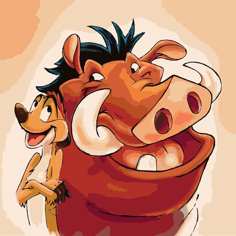 Create meme: Timon Pumbaa, Pumbaa the lion king, hakuna matata Timon and Pumbaa