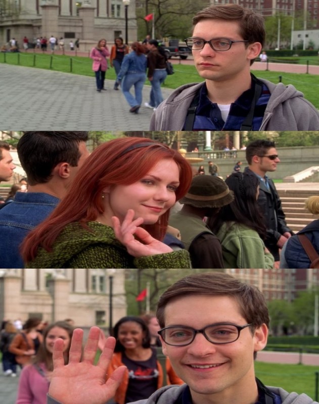 Create meme: screenshot , spider-man , people 