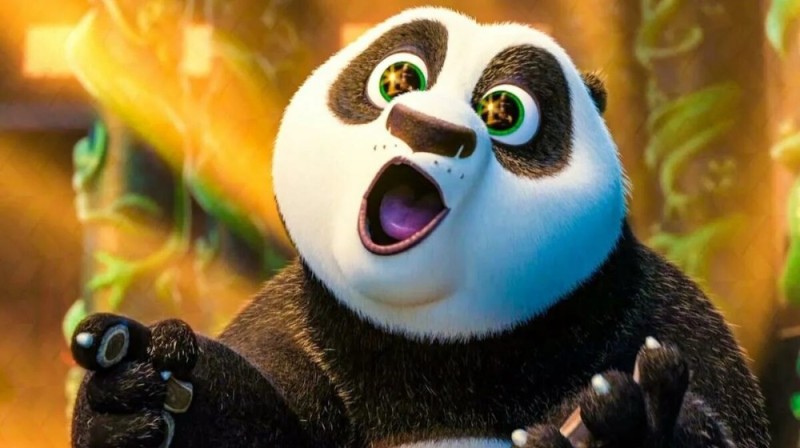 Создать мем: панда кунг, кунфу панда с удивленным лицо, кунг фу панда