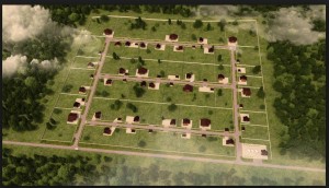 Create meme: cottage village top view 3d, eco-settlement project, General plan of cottage settlement