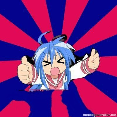 Создать мем: аниме, lucky star konata, аниме мем лаки