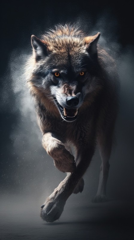 Создать мем: волк анфас, волк красивый, волк оскал