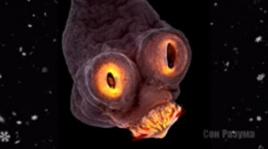 Create meme: the worst germ in the world under a microscope, the microcosm under the microscope fertilization, the worm on the microscope
