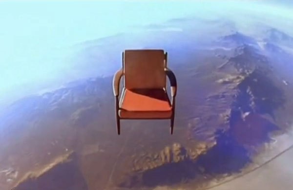 Create meme: flying chair, floating chair, space chair