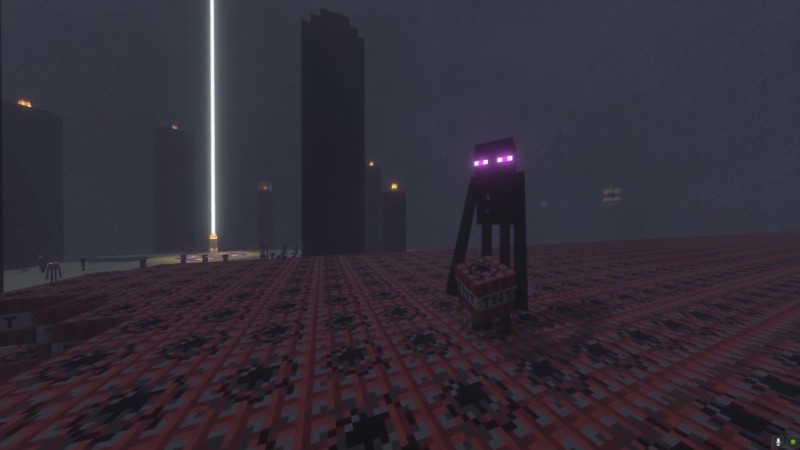 Create meme: minecraft , minecraft enderman, enderman in minecraft