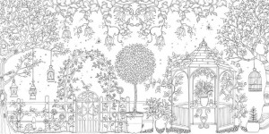 Create meme: coloring book secret garden print, coloring antistress secret garden flowers, coloring garden