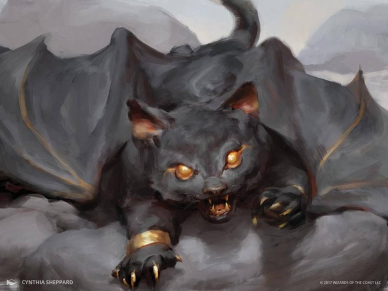 Create meme: cat token mtg, the cat demon , mythical cats