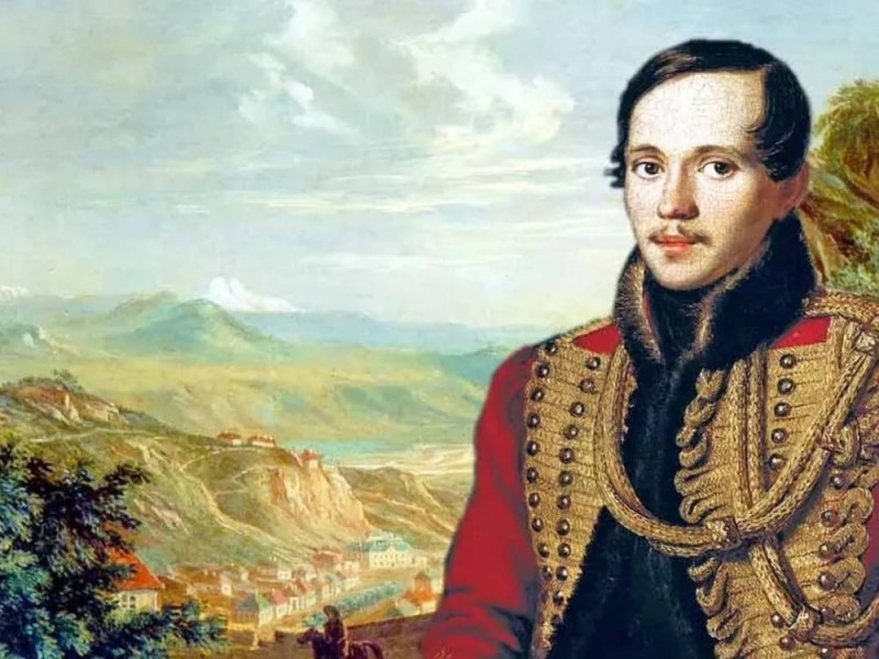 Create meme: Mikhail Yuryevich Lermontov , lermontov the poet, lermontov portrait