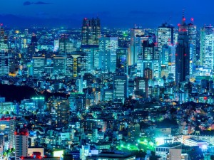 Создать мем: токио столица японии, токио вид с далека, ночной токио