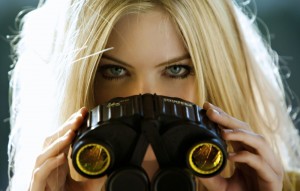 Create meme: Girl, the captain of the girl with the glasses images, blonde girl with binoculars