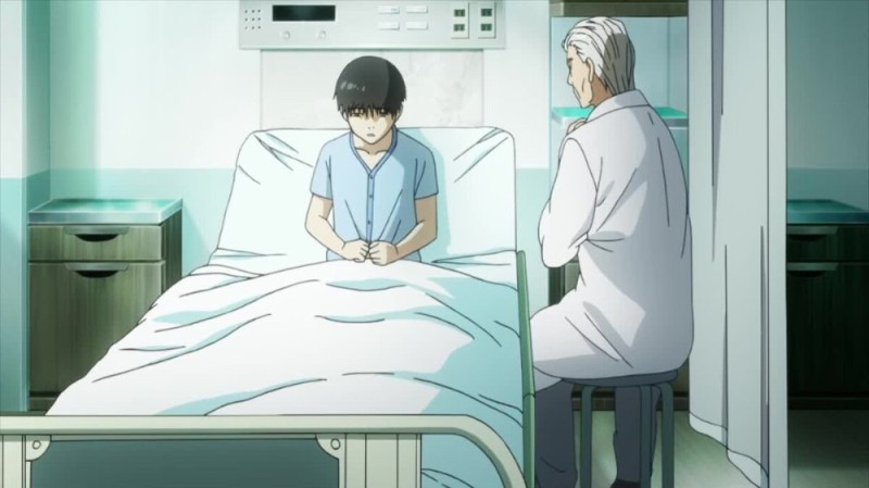 Создать мем: аниме парень в больнице, аниме скриншоты в больнице, больница аниме