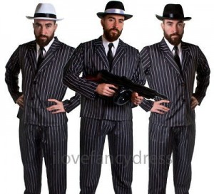 Create meme: Italian gangsters, gangsters are men and women suit, costumes of the 1920s . gangsters