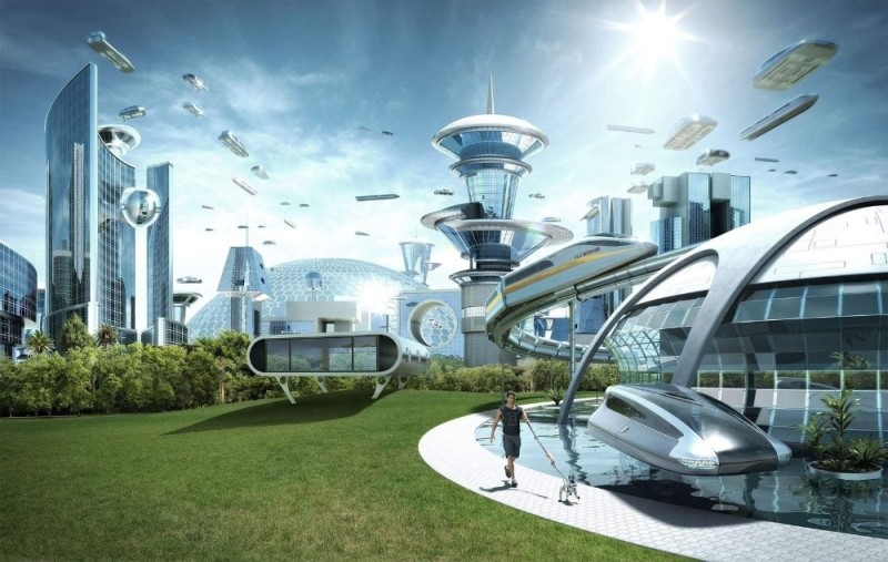 Create meme: futuristic architecture, houses of the future, gradcity is the city of the future