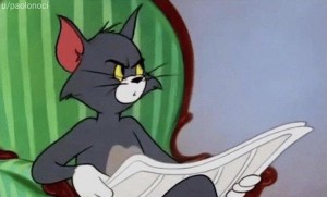 Create meme: tom and jerry meme, Tom and Jerry, Tom with the newspaper meme