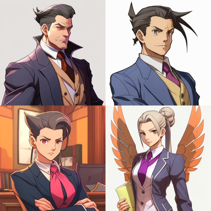 Create meme: ace attorney , ace attorney phoenix wright, anime