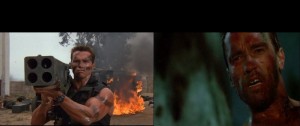 Create meme: commando, Schwarzenegger in the movie commando, commando 1985