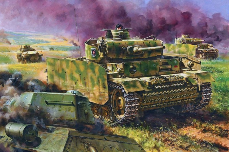 Создать мем: сборная модель zvezda 3674 немецкий средний танк t-iv g, pzkpfw iv, pz.kpfw.iii ausf.m w/schurzen