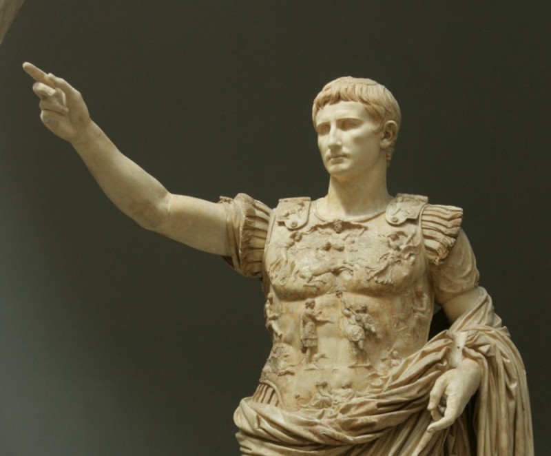 Create meme: illustration, statue of Emperor Augustus from Prima porta, Roman emperor augustus