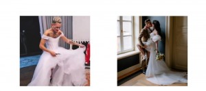 Создать мем: танец жениха и невесты, свадьба, свадебное платье в стиле