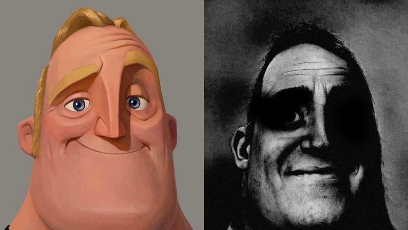 Create meme: the father of the superfamily meme, memes the incredibles, scary faces Mr. Exceptional