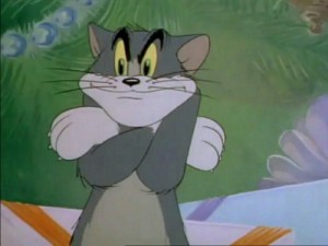 Create meme: pictures of Tom memes, Tom and Jerry kiss, shy Tom pictures
