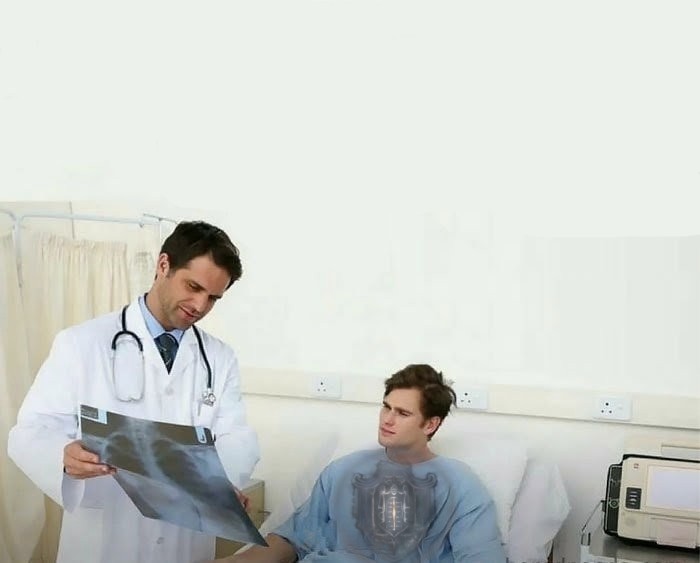 Create meme: the doctor is stabbing me in the side it's kindness, x-ray meme, meme X-ray showed that you have